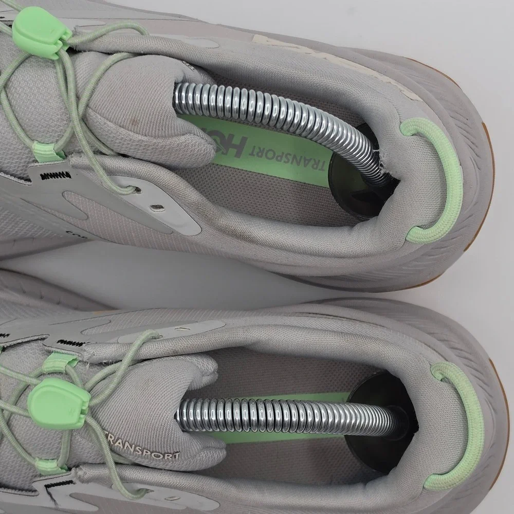 Hoka Transport Sneakers Womens 9 Gray Good Vibram Cordura Quick Lace Hiking